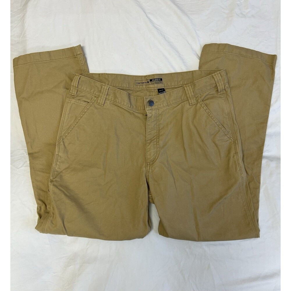 Carhartt Pants Mens 36X30 Brown Rugged Flex Relaxed Fit Utility Outdoor BN2291-M